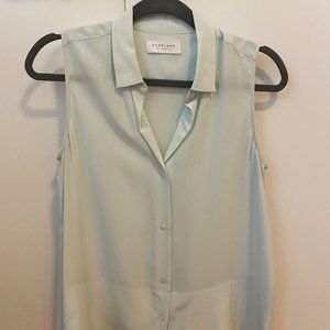 Everlane Sleeveless Silk Mint Green Size 4